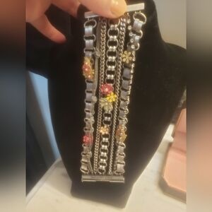 Floral Silver Bracelet